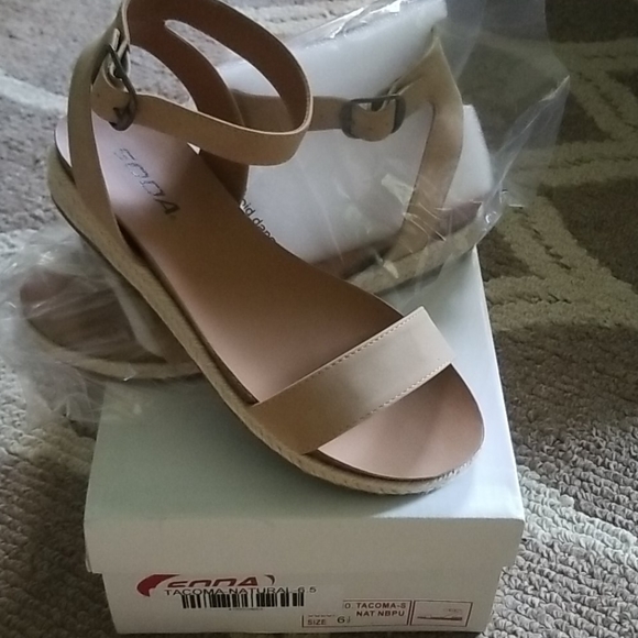 Shoes...Tacoma Espadrille Sandals -Natural 6.5 - Picture 2 of 6